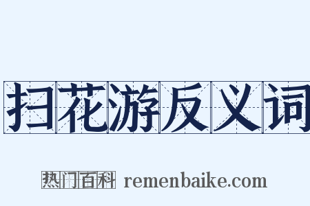 扫花游反义词是什么意思的图片